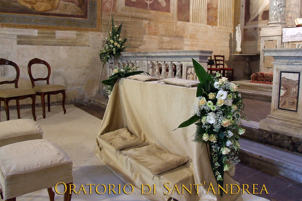 Wedding decorations Church Oratorio di Sant'Andrea